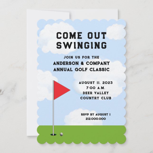 Inbjudan till golftävling (Framsida)