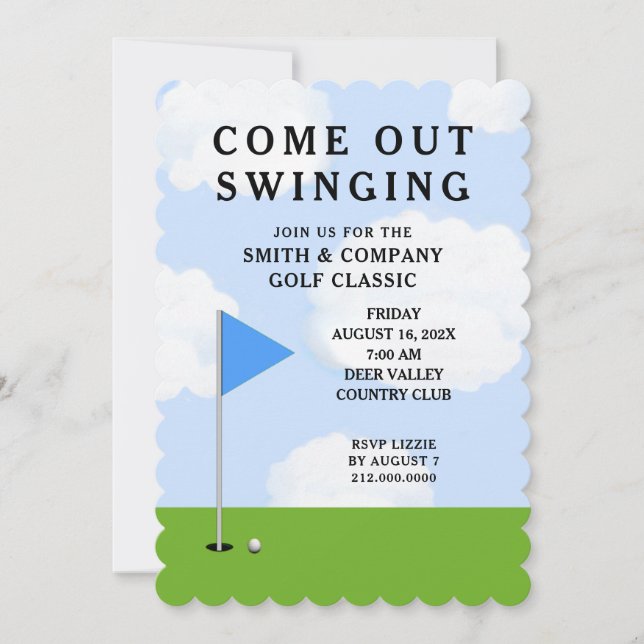 Inbjudan till golftävling (Framsida)