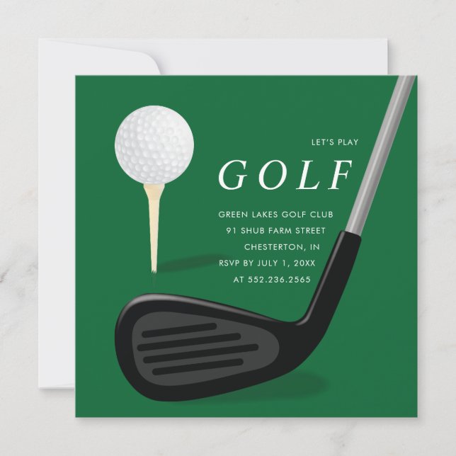 Inbjudan till golftävling Grön golfutflykt (Framsida)