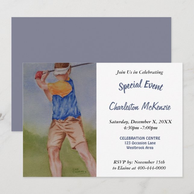 INBJUDAN TILL GOLFTURNERING (Fram/baksida)