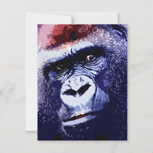 Inbjudan till Gorilla Ansikte - Funny Gorillas