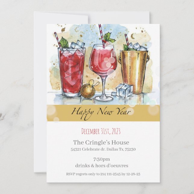 Inbjudan till gott nytt år (Framsida)