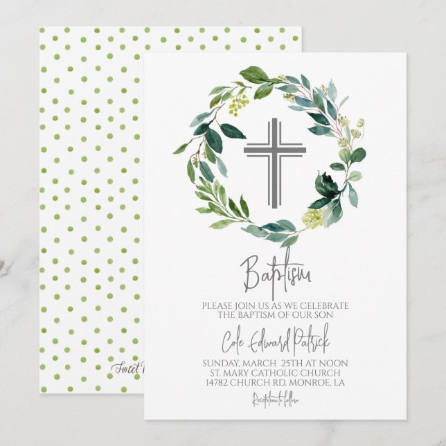 Inbjudan till grå andningsutandning (Fram/baksida)