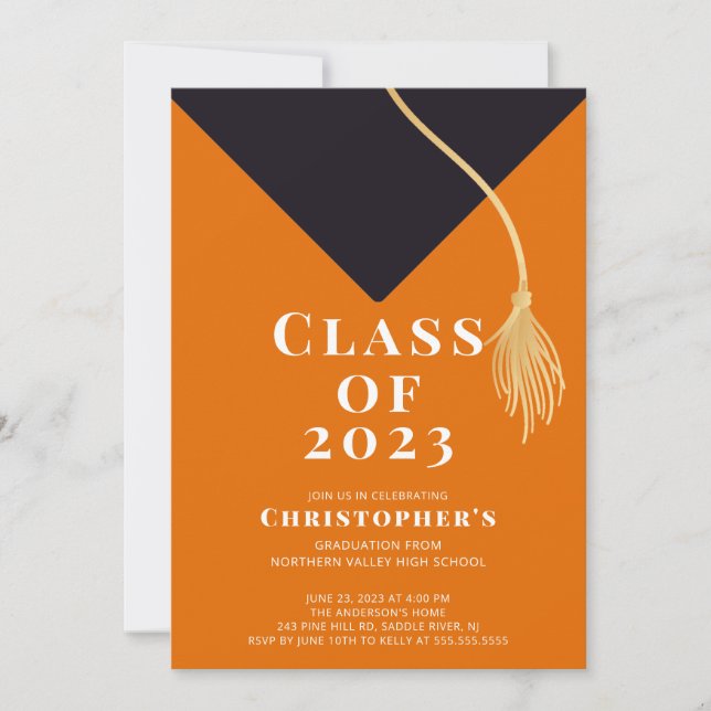 Inbjudan till Grad Cap-Studentfest (Framsida)