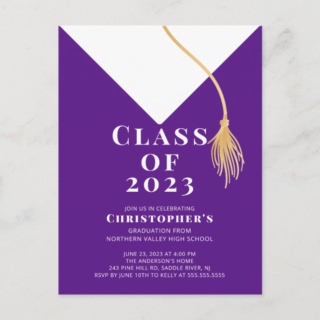 Inbjudan till Grad Cap-Studentfest (Framsida)