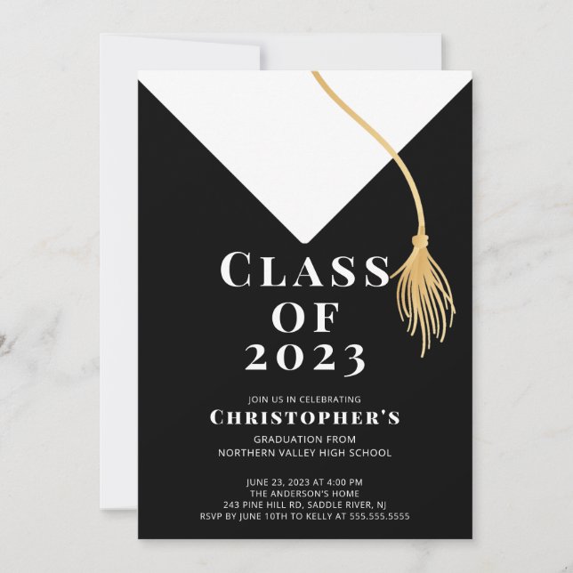 Inbjudan till Grad Cap-Studentfest (Framsida)