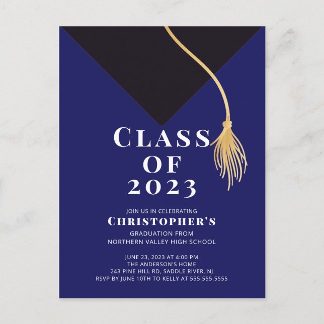 Inbjudan till Grad Cap-Studentfest (Framsida)