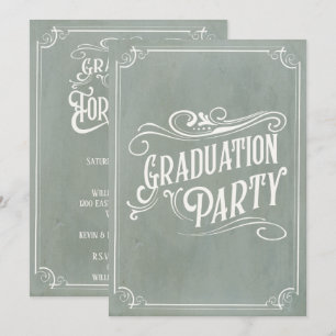 Inbjudan till Grad Party till Victorian Vintage St