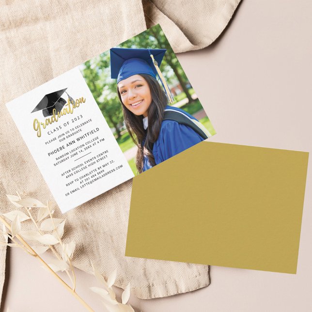 Inbjudan till Grad Photo Mini Party i Studenten 20 (Graduation 2024 Photo Grad Party Invitation)