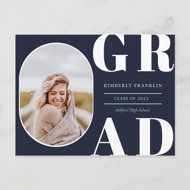 Inbjudan till GRAD-rundat foto Ram Studenten (Framsida)