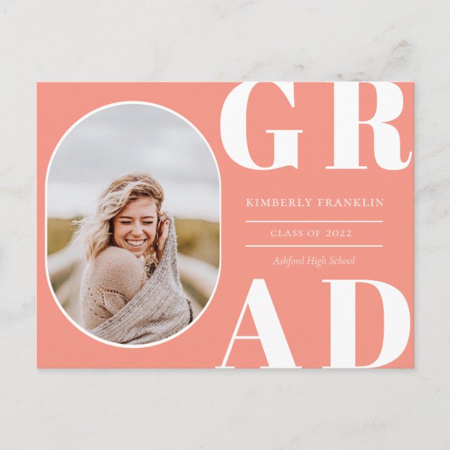 Inbjudan till GRAD-rundat foto Ram Studenten (Framsida)