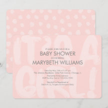 Inbjudan till Graffiti Rosa Baby Shower