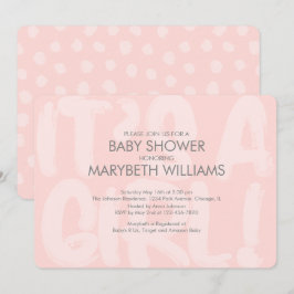 Inbjudan till Graffiti Rosa Baby Shower