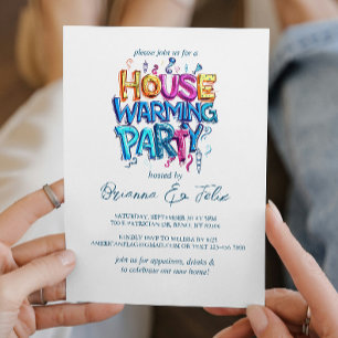 Inbjudan till Graffiti Stil House Warming Party Pa