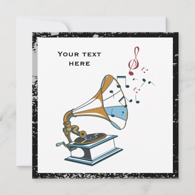 Inbjudan till Gramophone-anpassningsbar (Framsida)