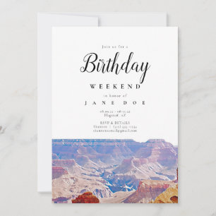 Inbjudan till Grand Canyon Arizona Birthday Helg