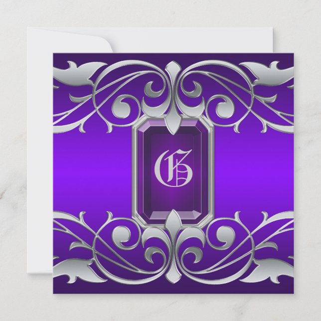 Inbjudan till Grand Duchess Lila Jewel Rulla (Framsida)