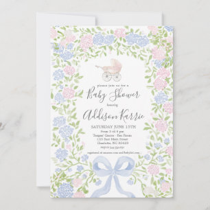 Inbjudan till grandmillennial barnvagnsbaby shower