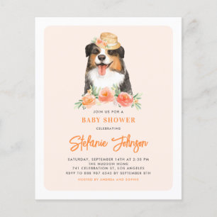 Inbjudan till Gräns Collie Peach Blommigt Baby Sho