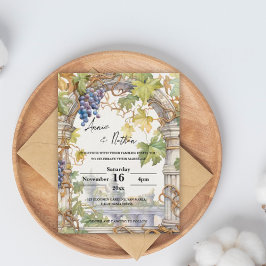 Inbjudan till Grapevine Romantic Vineyard Wedding