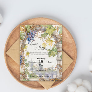 Inbjudan till Grapevine Romantic Vineyard Wedding