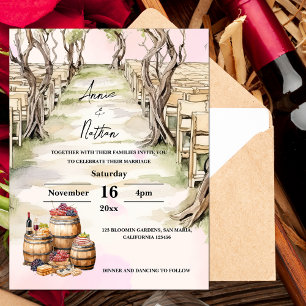 Inbjudan till Grapevine Vineyard Romantic Wedding