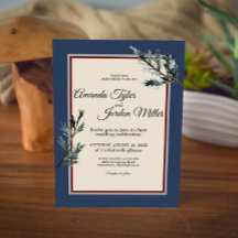 Inbjudan till Gräs Blue Winter Wedding
