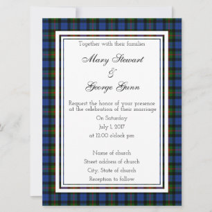 Inbjudan till grått Scottish Wedding
