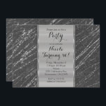 Inbjudan till grått & Silver Modern Glam Marble Ra<br><div class="desc">Inbjudan till grått & Silver Modern Glam Marble Rand</div>
