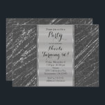 Inbjudan till grått & Silver Modern Glam Marble Ra<br><div class="desc">Inbjudan till grått & Silver Modern Glam Marble Rand</div>