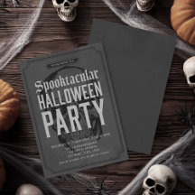 Inbjudan till Grått Skull Spooktacular Halloween f