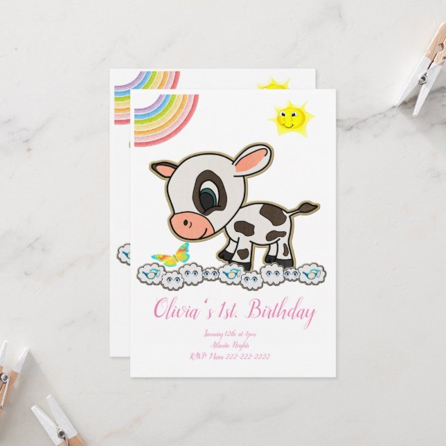 Inbjudan till grattis på födelsedagen (Fram/Back In Situ)