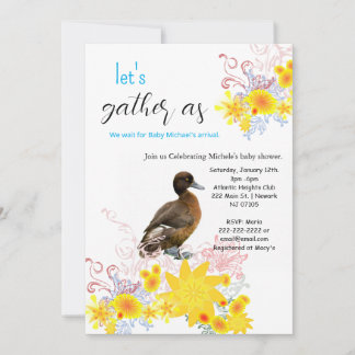 Inbjudan till Grattis på födelsedagen Baby Anka Bl