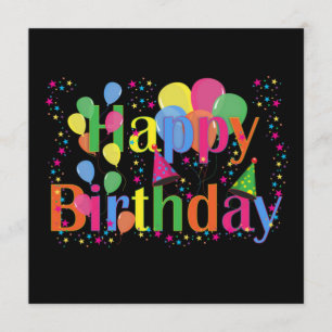 Inbjudan till Grattis på födelsedagen-bubblorS