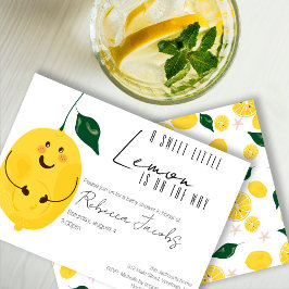 Inbjudan till graviditetens babykläder, citron
