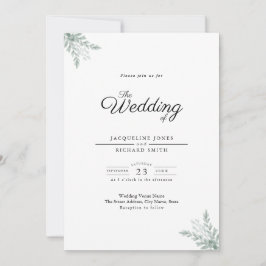 Inbjudan till Greenery Eucalyptus Wedding