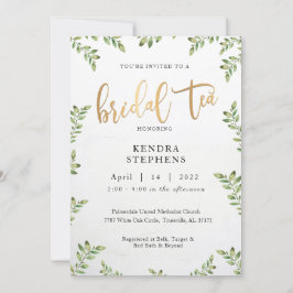 Inbjudan till Greenery & Guld Möhippa Tea