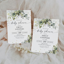Inbjudan till Grey Baby Shower