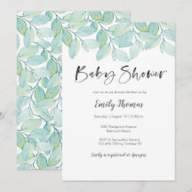Inbjudan till Grey Baby Shower - könsneutral