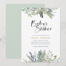 Inbjudan till Grey Baby Shower - könsneutral