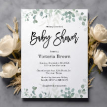 Inbjudan till Grey Gender Neutral Baby Shower