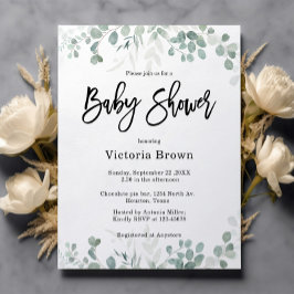 Inbjudan till Grey Gender Neutral Baby Shower