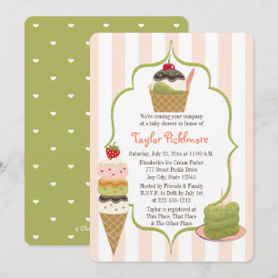 Inbjudan till grisar och iskräm, babykläder