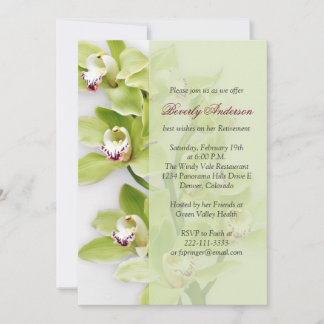 Inbjudan till grönt Cymbidium Orchid Pension