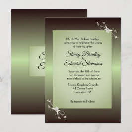 Inbjudan till grönt Elegance Olive Wedding