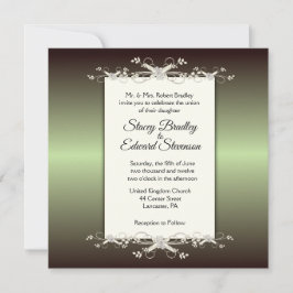 Inbjudan till grönt Elegance Shine Wedding