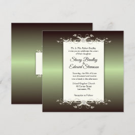 Inbjudan till grönt Elegance Shine Wedding