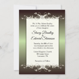 Inbjudan till grönt Elegance Shine Wedding