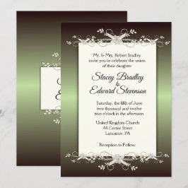 Inbjudan till grönt Elegance Shine Wedding