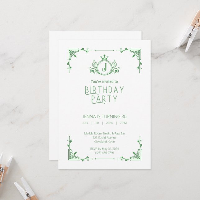 Inbjudan till grönt och vit höstdag 2 (Fram/Back In Situ)